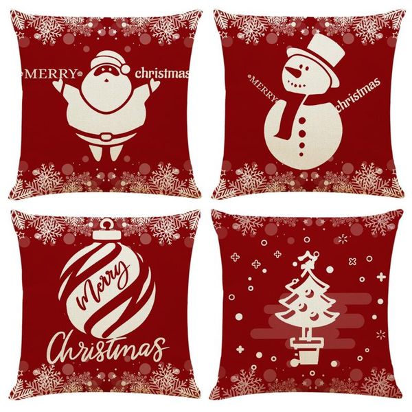 

cushion/decorative pillow christmas decoration cushion cover cartoon santa claus printing case party ball