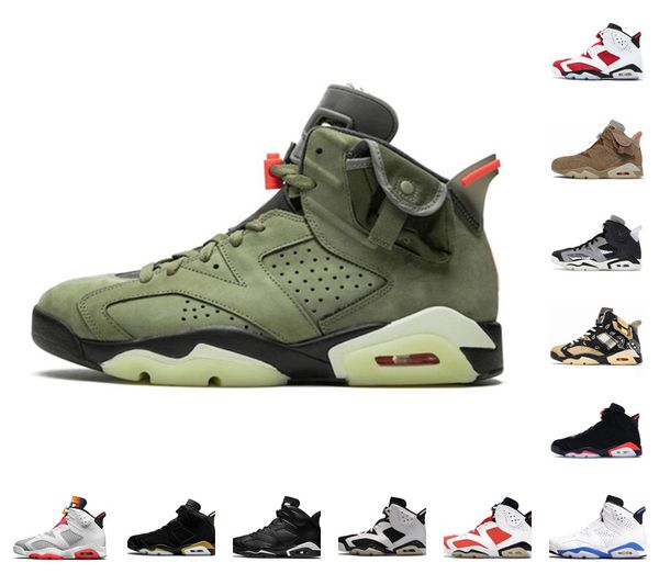 

6 6s men women basketball shoes british khaki electric green carmine black infrared hare quai54 sail brown designer mens outdoor sneakers