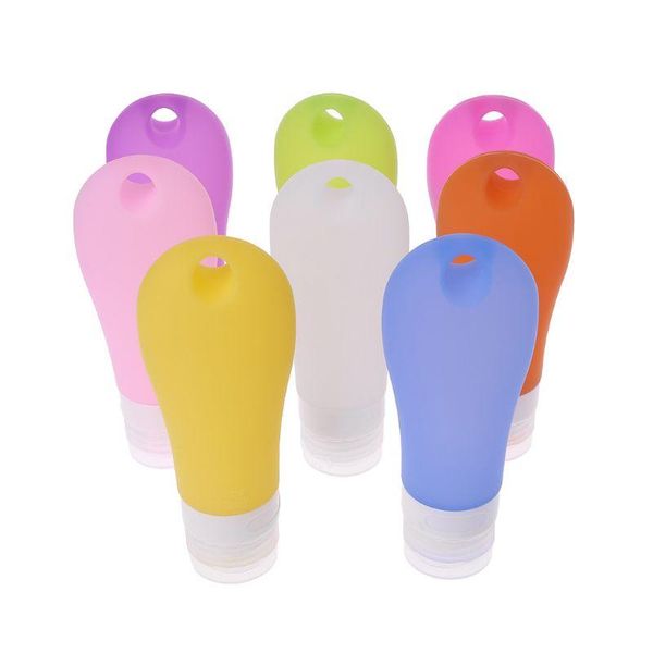 

pc 90ml silicone travel bottle portable leak proof empty cosmetic containers bottles for shampoo body lotion refillable packing