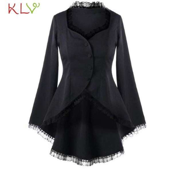 

women jacket lace black slim fit suit long sleeve windbreaker winter casual 2021 overcoat casaco feminino girls coats 19jul women's jac, Black;brown