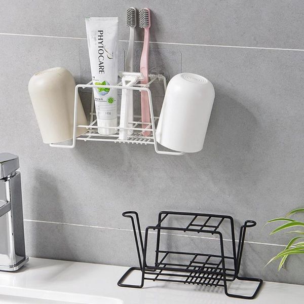 

bathroom storage & organization toothbrush spinbrush wall mount suction holder stand rack home seamless