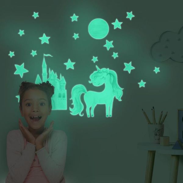 

wall stickers stars glow in the dark luminous fluorescent for kids baby room bedroom ceiling home decoration