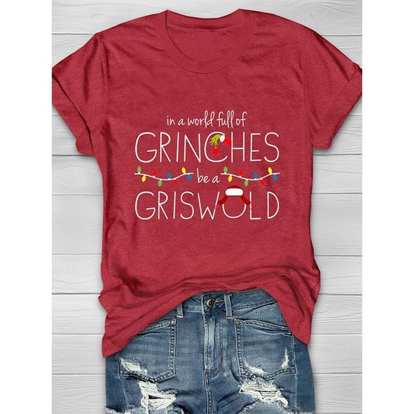

summer ladies' , t-shirts, christmas letters, lanterns, printed round neck, street casual home furnishings, short sleeves, loose and co, White