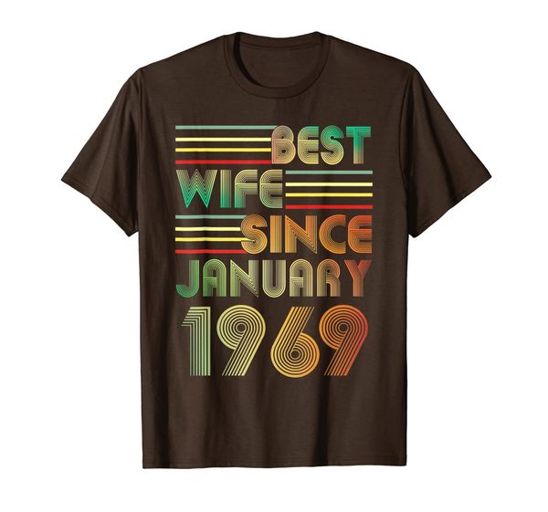

january 51st wedding anniversary for her 51 yrs wife t-shirt, White;black