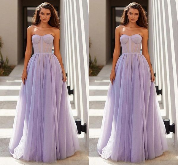 

2021 lavender/pink/blue a line tulle long evening dress 2022 sweetheart boning fitted prom formal gown with pocket celebrity wear simplle ro, Black;red