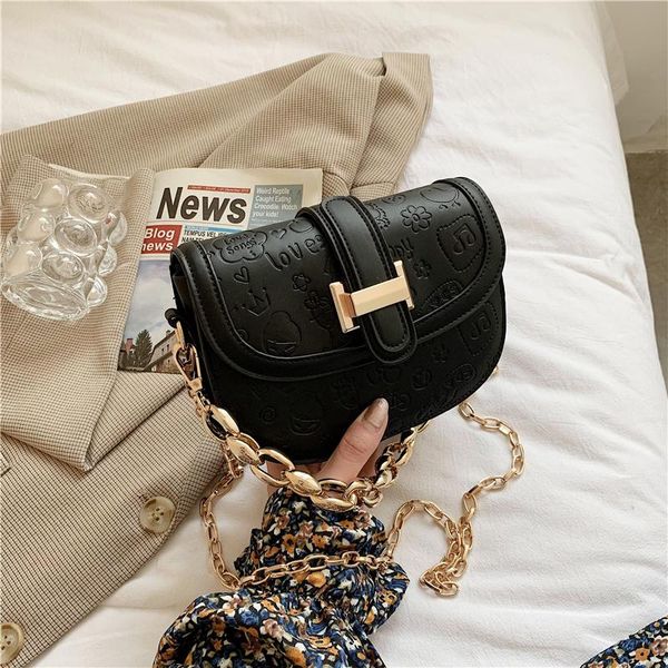 

evening bags 2021 original brand chain handbag fashion all-match messenger bag advanced saddle shoulder