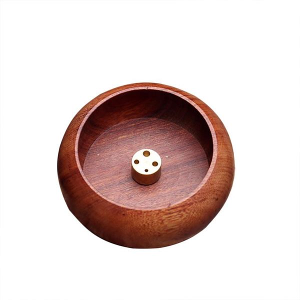 

fragrance lamps home round aromatic burner durable wood buddha ash catcher practical stick holder pentagram furnace yin yang incense cone pl