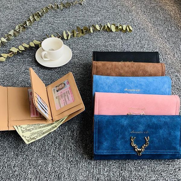 

womens wallet purse fashion brand clutch folding clip card holder thin long slim mini women leather female wallets, Red;black