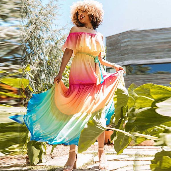 

luxury party evening dress one shoulder chiffon large swing drs long skirt, Black