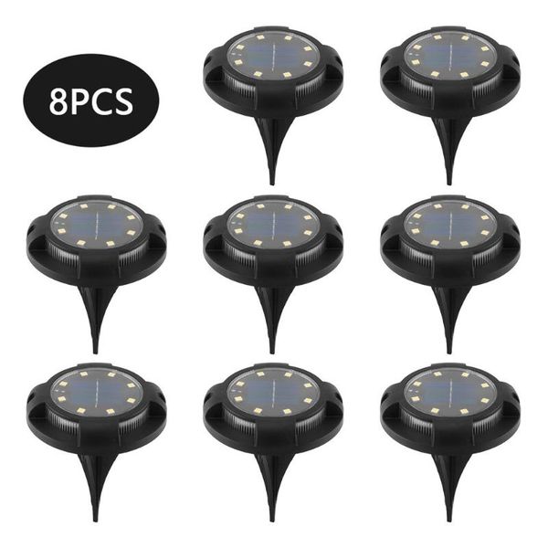 

solar ground light 8 led outdoor panel waterproof garden lawn lamp lamps