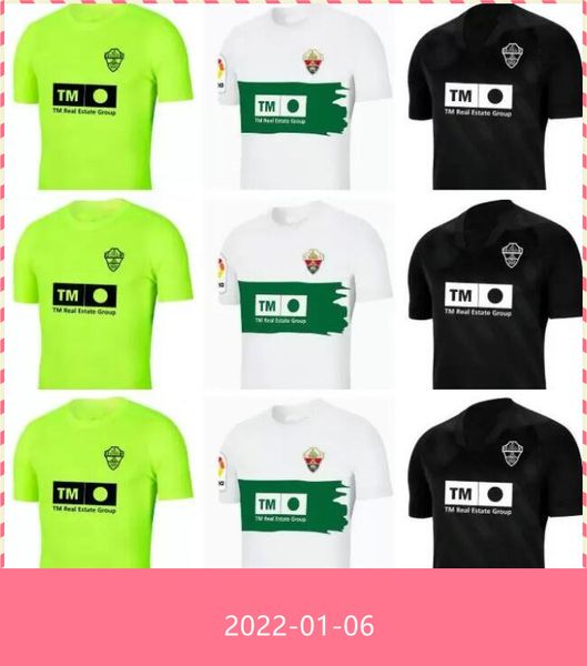 

2021 2022 elche cf roco mens soccer jerseys carrillo raui guti morente fidel josan marcone home whiet short sleeve football shirt uniforms, Black;yellow