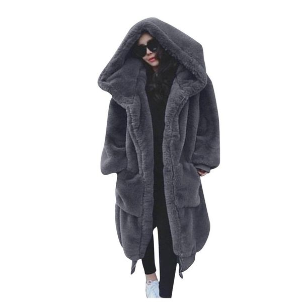 

women's jackets winter women fashion plus size coat luxury long jacket ladies warm hooded outwear upgrade version, Black;brown
