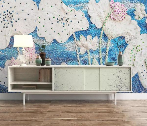 

wallpapers [self-adhesive] 3d lotus 183359 wall paper mural print decal murals