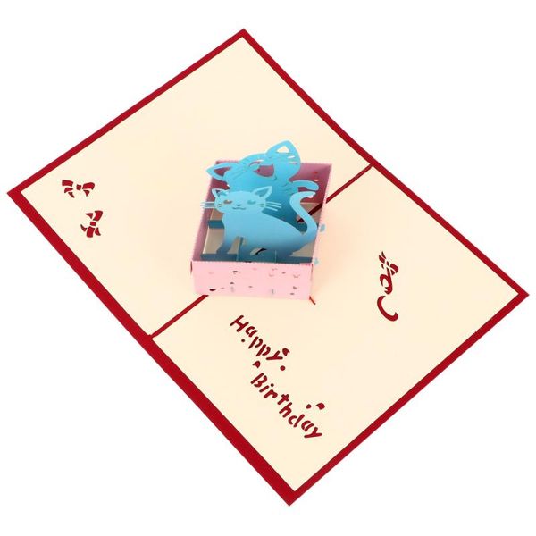

1pc birthday 3d cards exquisite greeting blessing