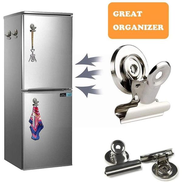 

hooks & rails metal fridge magnetic stickers clips wall memo magnet note strong holder message whiteboard clamp u8m1