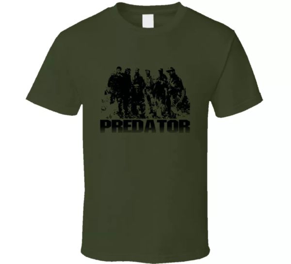 

predator movie original 80s classic alien fan t shirt, White;black