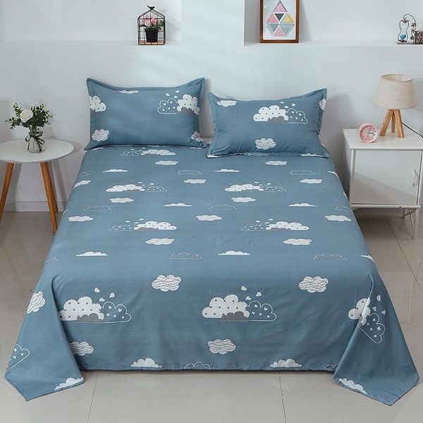 

sheets & sets cotton printed bed set soft skin-friendly double queen size sheet comfortable bedsheet case