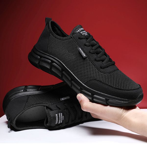 

men casual shoes breathable outdoor mesh light sneakers male fashion casual shoes 2022 new comfortable casual footwear men shoes, Red;white