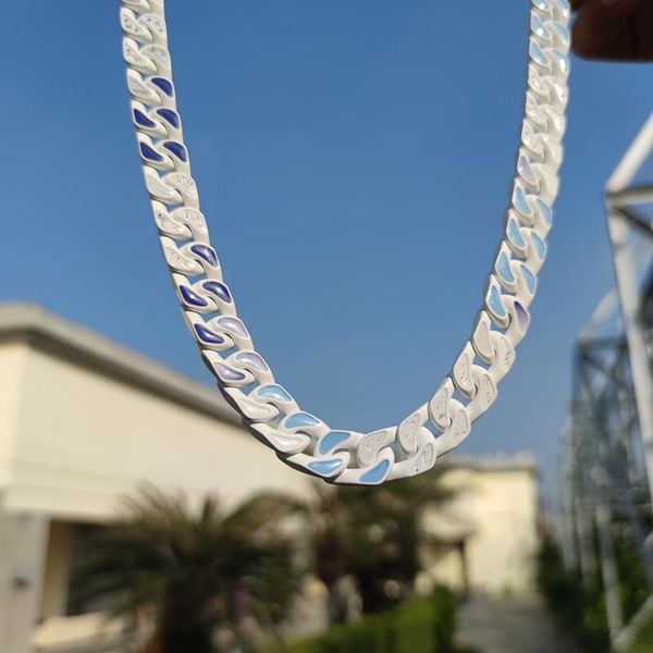 

fashion gold letter love rings bague for lady chains titanium steel engraved baked enamel colourful necklace bracelet with box, Silver