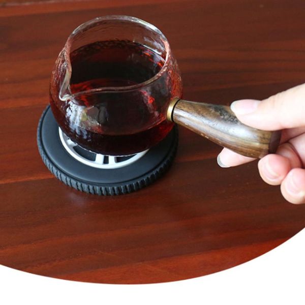 

mats & pads 4pcs pvc cup holder stand round thicken creative rubber tires shape design for home