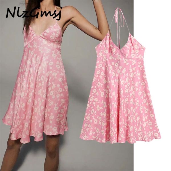 

dres fashion flowers print strap sleeveless backless halter female sundress 05 210628, Black;gray