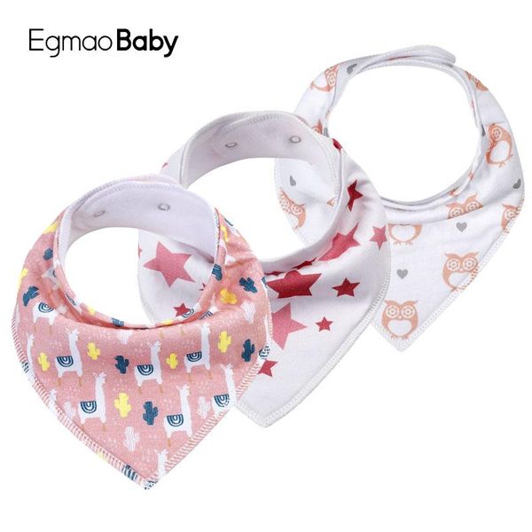 

hair accessories 3pcs bibs 100% organic cotton baby bibs, bandana drool for teething and drooling born boys & girls, Slivery;white