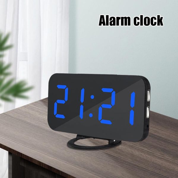 

alarm clock and charger dock 2 in 1 digital can charge phone led display mirror snooze tn99 other clocks & accessories