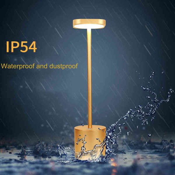 

table lamps led aluminum alloy waterproof desk touch dimming rechargeable metal dinner for bedside living room reading tujr