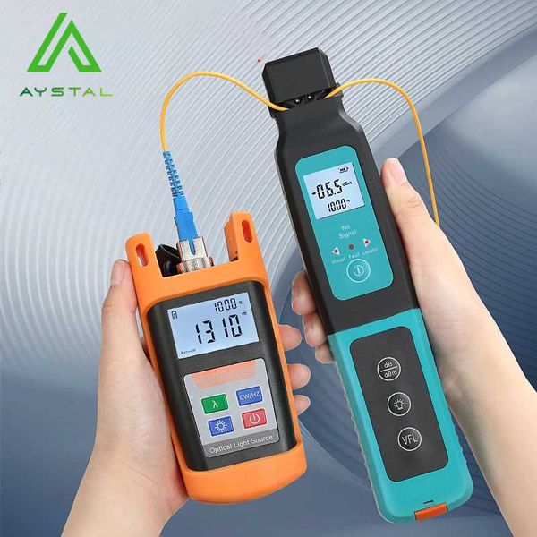 

fiber optic equipment 2pcs aua-1315 optical power meter opm portable 1310,1550nm + aua-40 live identifier