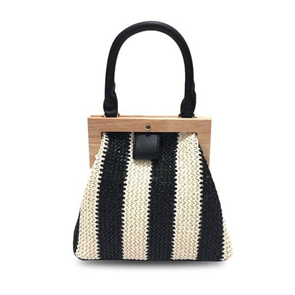

summer rattan woven handbag simple retro style women's handbag high-quality beach vacation one-shoulder messenger bags