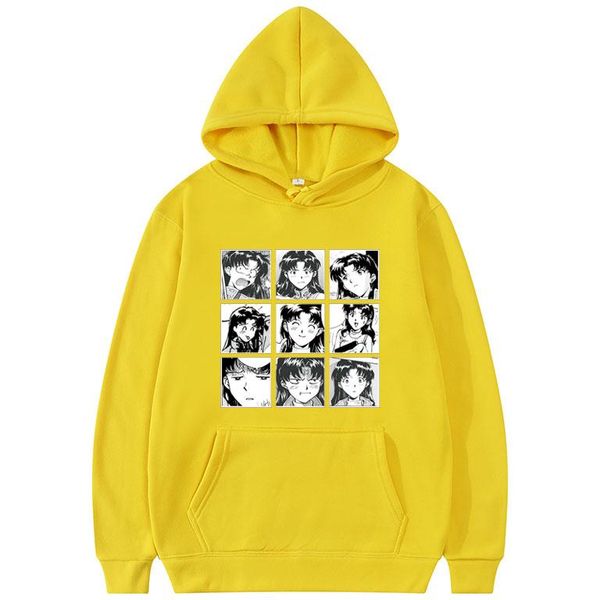 

men's hoodies & sweatshirts 2021 japan manga cute print hoodie men oversize sweatshirt women black kawaii homme streetwear couple cloth