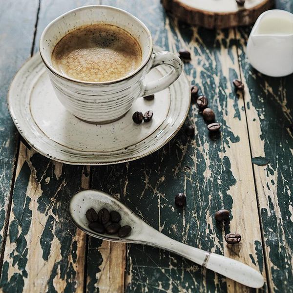 

coffee creative cup set japanese style ceramic vintage latte and saucer dessert porcelain canecas drinkware ed50bd cups & saucers