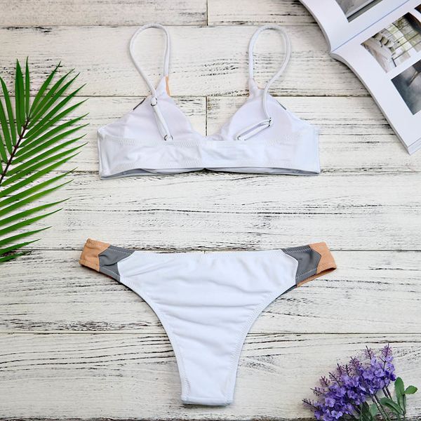 

women swimsuit patchwork bathing suit low waist swimwear brazilian bikini maillot de bain beachwear 3106ing