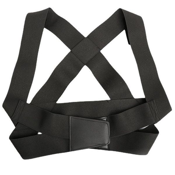 

back support posture humpback corrector clavicle spine shoulder lumbar strap invisible de postura, Black;blue