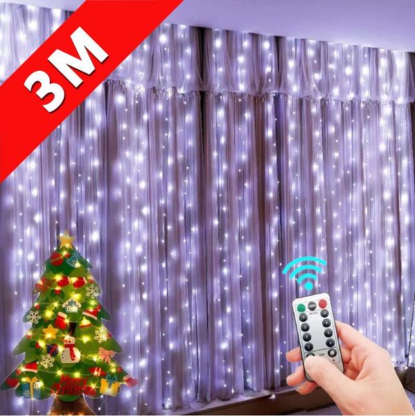 

strings remote control led string lights for christmas decoration 3m usb curtain bedroom and outdoor fairy.