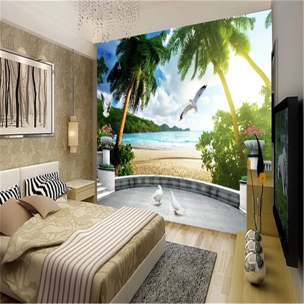

p 3d wallpapers custom 3d wall covering white beautiful garden sea wallpapers living room bedroom decoration mural