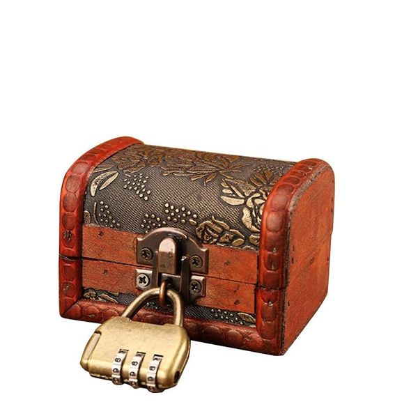 

jewelry pouches, bags vintage retro wood box with lock storage container trinket bracelet pearl ring wooden treasure case chest organizer, Pink;blue