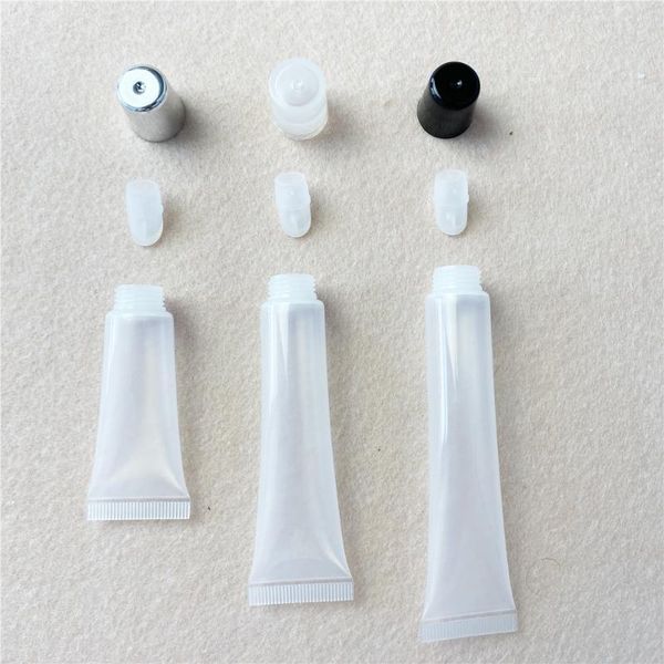 

storage bottles & jars 100pcs/set 10ml 15ml 20ml empty lipstick tube,lip soft hose,makeup squeeze sub-bottling,clear plastic lip gloss