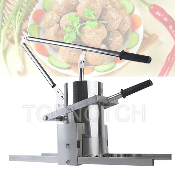 2021 neueste Edelstahl Küche Gemüse Fleischbällchen Maschine Garnelen Ball Teig Form Werkzeug Manueller Fleischbällchen Maker