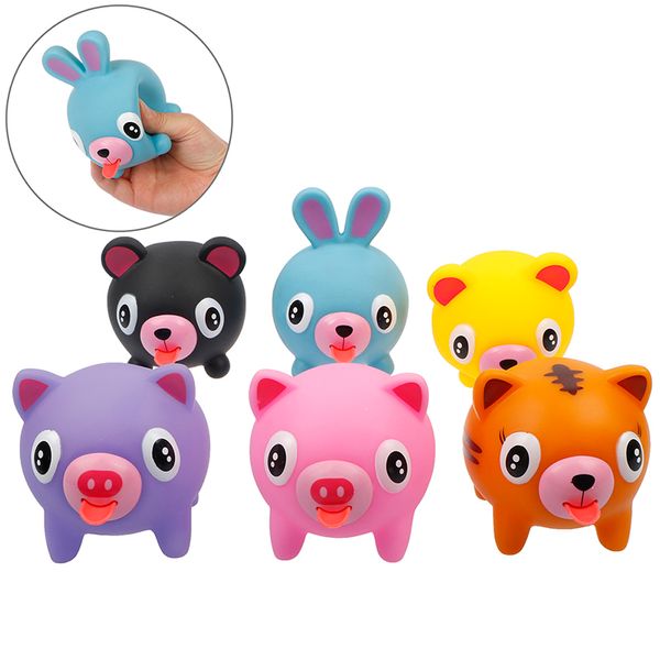 

tongue voice animal squeeze decompression novelty vent vocal toys dogs rabbit pig puppy squishy anti-stress dolls random