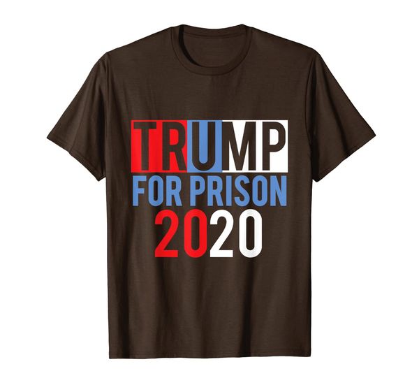 

anti-trump for prison impeach lock him up president gift t-shirt, White;black