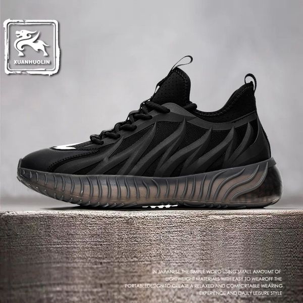 

ns20901 summer mesh sneakers men's korean breathable running shoes men's thick soled casual, Black;white