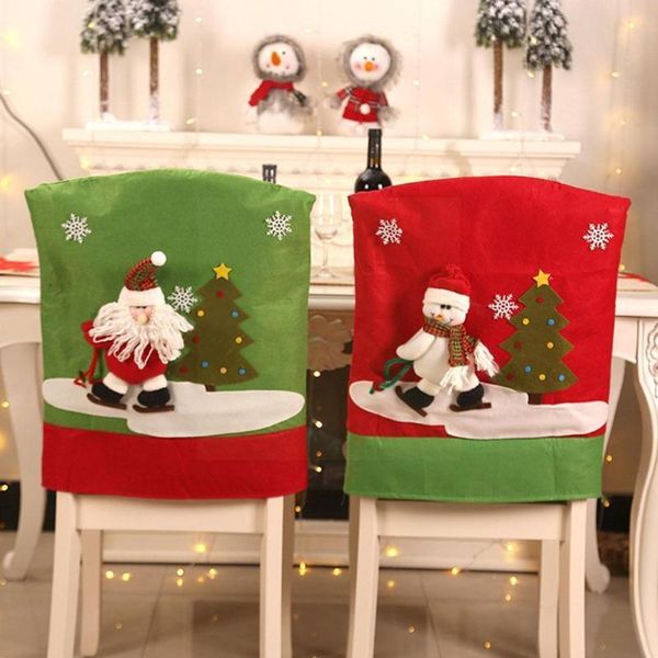 

chair covers christmas back cover santa claus elf chairs dining year decor xmas table restaurant supp z6i4