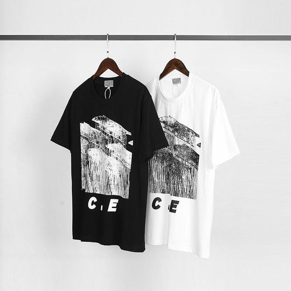 

men's t-shirts black white cavempt c.e t-shirt oversized loose couple men women quality pure cotton short sleeves, White;black