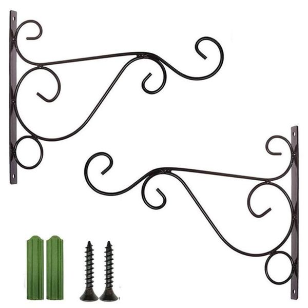 

hooks & rails hanging plants bracket european style wall planter flower pot iron lanterns hanger for garden outdoor indoor patio