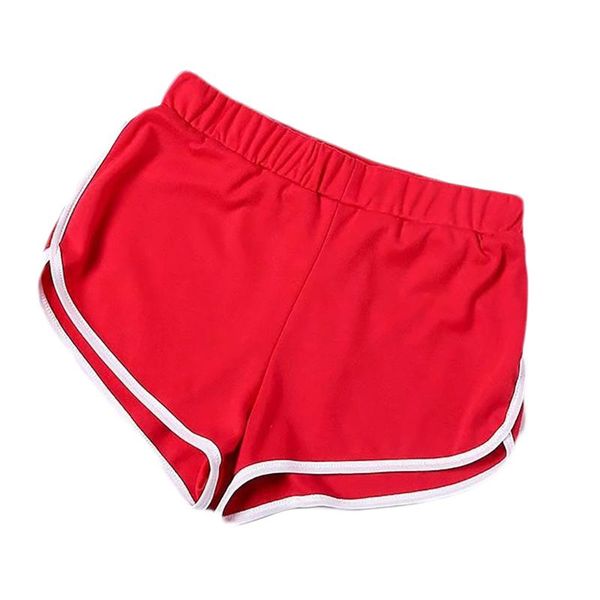 

women's shorts red summer women ladies casual cozy multi colors breathable elastic loose mid waist solid 8 color s m, White;black