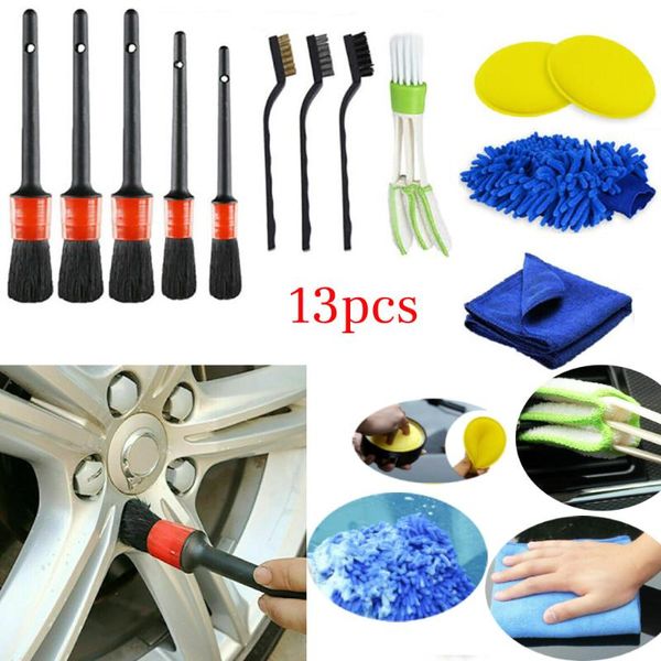 

car sponge gloves brushes multi-function rim tool vehicle wash wheel air vent