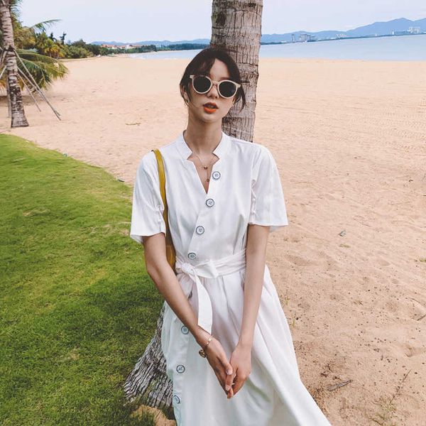 

vintage bangage irregular dresses for women fashion solid button design big swing elegant vestido feminino 210525, Black;gray