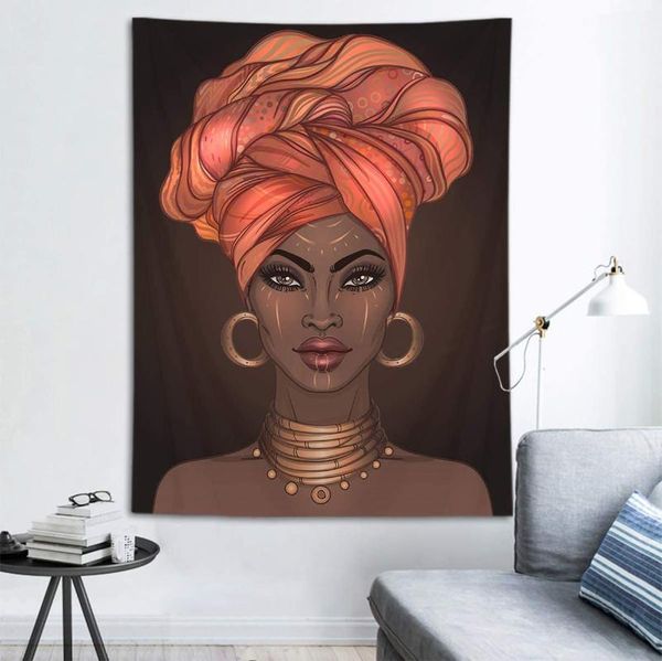 

tapestries african american woman wall hanging tribal black girl hippie decor