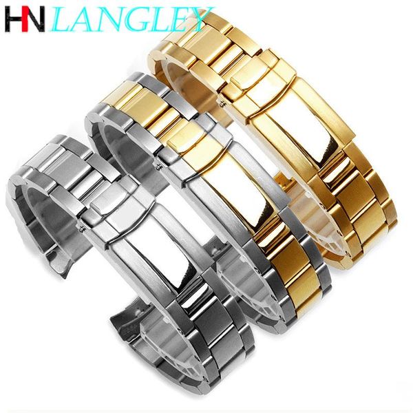 

watch bands for series band stainless steel solid diving three-bead strap 20mm bracelet ghost, Black;brown